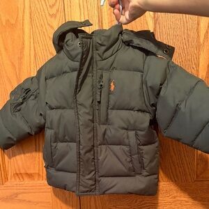 Polo Ralph Lauren Green Puffer Jacket with Logo